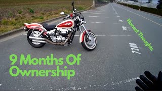 Honest Thoughts On The Suzuki Marauder VZ800  Ownership Review motovlog bikelife [upl. by Lashar]