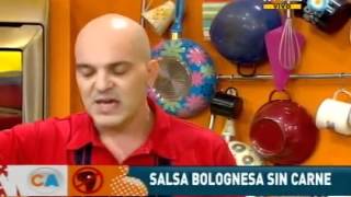 Tallarines con salsa bolognesa sin carne [upl. by Letreece]