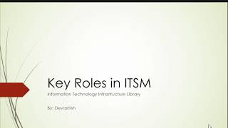 Key Role in ITSM IT Service Management [upl. by Brufsky]