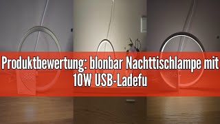 Produktbewertung blonbar Nachttischlampe mit 10W USBLadefunktion Wake Up Licht 2 Wecker 3 Stufige [upl. by Zahavi]