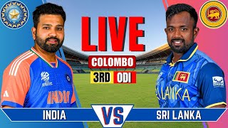 IND VS SL Live Match  Live Score amp Commentary  INDIA vs SRI LANKA 3rd ODI Live Match Today [upl. by Xyno]