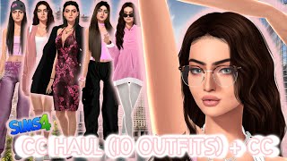 Female CC Haul 2 10 Outfits  CC Links  Sims 4 CAS amp Sim Download [upl. by Asenab]