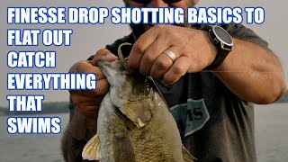 FINESSE DROPSHOTTING BASICS TO FLAT OUT CATCH EVERYTHING THAT SWIMS [upl. by Allisirp]