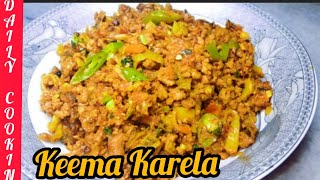 Keema Karela Recipe by Daily Cooking [upl. by Etnahsa]