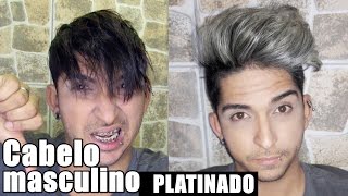 Como platinar o cabelo em casa  CABELO MASCULINO PLATINADO [upl. by Frasier]