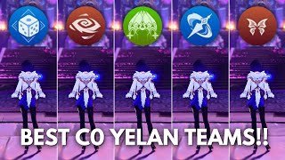 5 BEST TEAMS for YELAN  Genshin Impact [upl. by Nylknarf305]