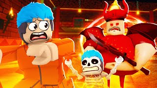 Devil Barrys Prison  ROBLOX  I TRIED TO ESCAPE THE MAXIMUM SECURITY LAVA PRISON [upl. by Annaicul859]