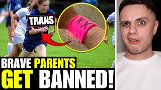 Parents BANNED After PROTESTING TRANS Athlete With Armbands amp Given ‘No Trespass’ Orders [upl. by Elkraps167]