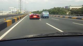 Lamborghini Aventador at Skyway Manila Philippines November 19 2017 [upl. by Giffie]