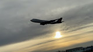 The FINAL Boeing 747 Fly By Boeing Factory [upl. by Atelokin292]