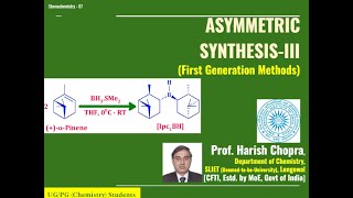 Asymmetric Synthesis  III First Generation Methods  Prepare for JEE NEET JAM NET [upl. by Ahtnamys]