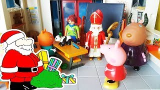 Bajka Świnka Peppa po Polsku  ŚWIĘTY MIKOŁAJ w szkoła Playmobil  bajki dla dzieci [upl. by Ecela432]