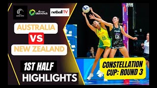 Netball Constellation Cup 2023 Round 3 Highlights Australia Diamonds vs New Zealand Silver Ferns [upl. by Ronnholm]