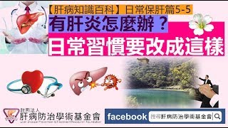 【肝病知識百科】日常保肝篇55有肝炎怎麼辦？日常習慣要改嗎？ [upl. by Ivie]