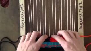 Weaving How to create a weft interlock in tapestry weaving 5th grade [upl. by Immij]