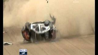 Bathurst 2010 Coulthard Massive Crash Roll [upl. by Rebna951]