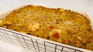 Delicious Seafood Cornbread Dressing Recipe  Thanksgiving Series 2023 [upl. by Pedaiah]