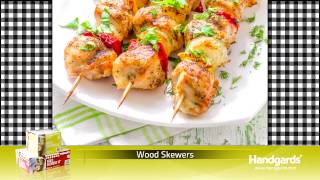 Handgards® Disposable Wood Skewers [upl. by Dayir435]