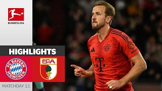 Kane Leads Bayern To Win  FC Bayern München  Augsburg 30  Highlights  MD11 – Bundesliga 2425 [upl. by Fretwell318]