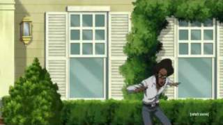 The Boondocks  Bushido Brown Vs The Hateocracy quotOutside Lawn Fightquot Scene HQ DoS [upl. by Kimbra]