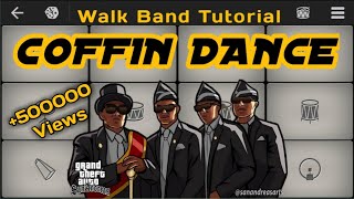 Coffin Dance  Astronomia  Mobile Piano tutorial  Walk band tutorial  Perfect Piano Online [upl. by Emmeram288]