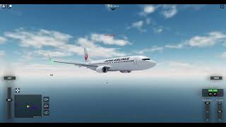 Japan Airlines 737 full approach and landing into Tivat Project Flight [upl. by Hallimaj]