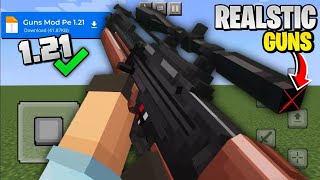 Gun Mod For MCPE 121 Support All Minecraft Version 121 100 Working 🔥 [upl. by Annet477]