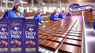 How CADBURY DAIRY MILK Is Made In Factory  Cadbury Dairy Milk Factory [upl. by Anerak]