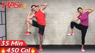 35 Min Standing Abs amp Low Impact Cardio Workout for Beginners  Home Ab amp Beginner Workout Routine [upl. by Jeth745]