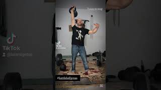 Kettlebell Press 20x2 28kg motivation kettlebell kettlebellworkout staystrong [upl. by Enhpad]