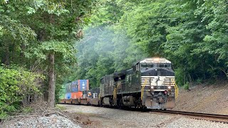 NS AC44C6M 4448 w K5LLA Leads Intermodal 289 on 61824 [upl. by Anola599]