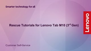 How to Rescue Your Tablet Using Software Fix  Lenovo Tab M10 Gen 3  Lenovo Tablet [upl. by Aube]