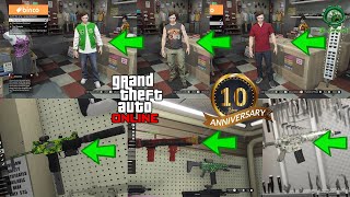 Log On To Unlock Story Mode Outfits amp Amazing Looking Gun Liverys GTA Online 10th Year Aniversery [upl. by Boeschen]