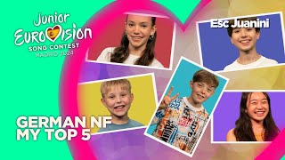 🇩🇪 Junior Eurovision 2024  Germany National Final  My Top 5 [upl. by Atlanta]