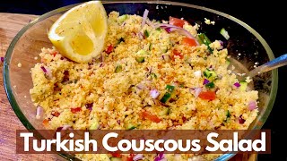 Tasty Turkish Couscous Salad Recipe  Quick and Easy [upl. by Hopfinger548]