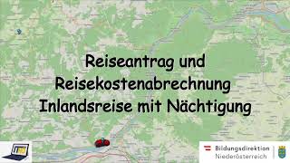 RM04 Reisekostenabrechnung Inlandsreise mit Nächtigung 4K [upl. by Calandria292]