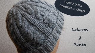 Como tejer un gorro de chico en dos agujas [upl. by Akelahs]