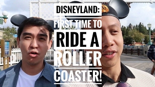 DISNEYLAND FIRST TIME ON A ROLLER COASTER  March 25th 2017  Vlog 65 [upl. by Reckford]