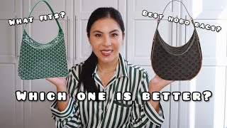 Goyard Boheme vs Celine Heloise Hobo Bag Comparison amp What Fits [upl. by Dyun546]