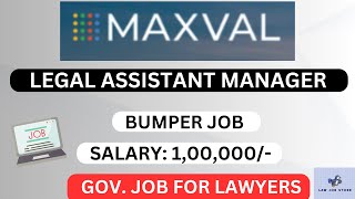 Legal Assistant Vacancy  legal jobs 2024 lawjobs governmentjobs job lawyer [upl. by Timofei]