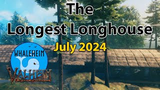 The Longest Longhouse July 2024 valheim valheimbuilding [upl. by Colin]