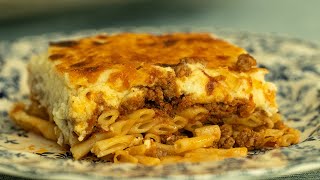 Classic Greek Pastitsio Pasta Tray Bake Lasagna [upl. by Welker]