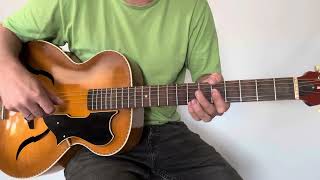 Otwin Harmony 1950s archtop guitar with trussrod demo [upl. by Gomar]