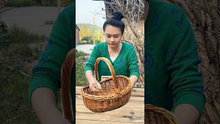 Handmade bamboo basket shorts ytshorts [upl. by Aras]