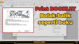 Cara Print Booklet seperti buku bolak balik [upl. by Ashly]