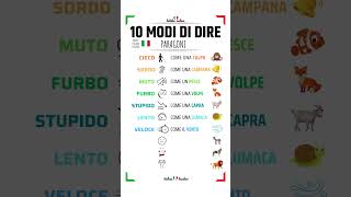 🇮🇹SHORT ITALIAN LESSONS  ✳️10 Modi di dire  con i PARAGONI✳️ short italianlessons [upl. by Eema460]