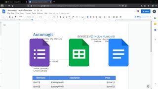 How to Automate Invoice Creation with Google Sheets Docs and Forms [upl. by Goddart905]