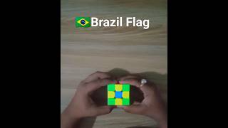 🇧🇷 Brazil flag on a Rubiks cube youtubeshorts viral shorts cube [upl. by Jennie963]