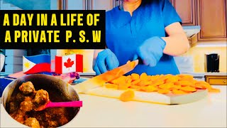 A Day in the Life of a Private PSW From Morning Care to an Emergency  Buhay Canada  Simple Living [upl. by Trabue]