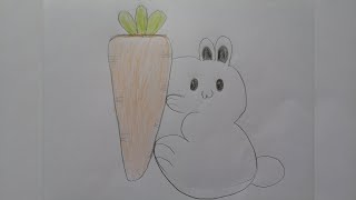 How to Draw step step drawing rabbit [upl. by Norene591]